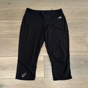NORTH FACE Black Flight Series Vapor Wick High Waist Polyester Active Capri Sz L
